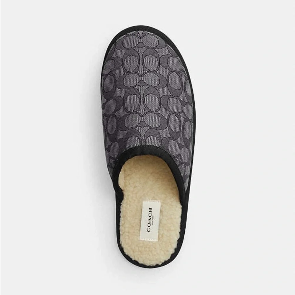 Coach Black and Gray Slippers - Picture 3 of 10